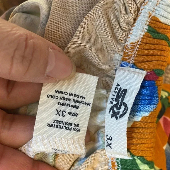 SRX Active Floral Spring Summer Beach Vacation Stretch Casual Dress Women Size L - Picture 4 of 6
